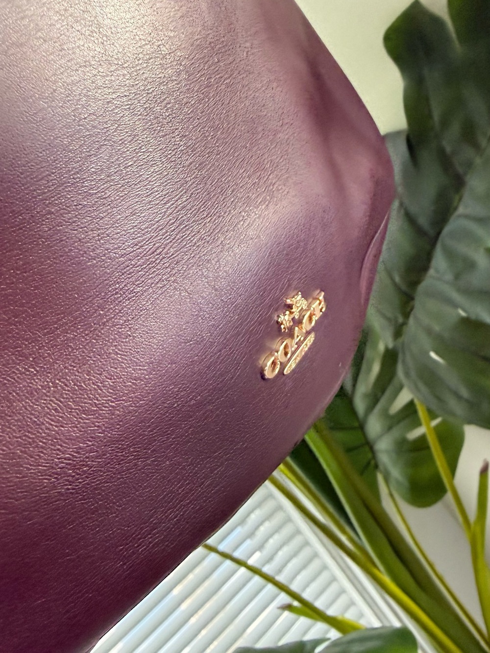 Coach Smooth Leather Hobo Bag in Deep Wine - Picture 2 of 14